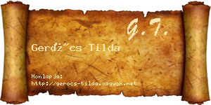 Gerócs Tilda névjegykártya